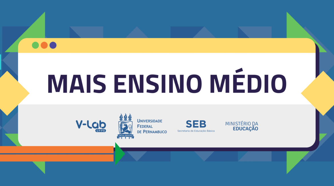 Logomarca oficial do programa Mais Ensino Médio, do Ministério da Educação, em fundo branco