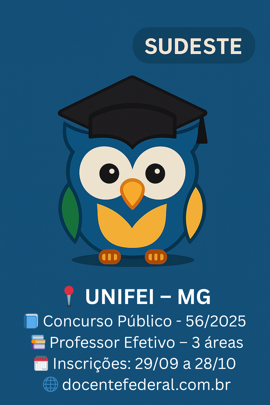Concurso público UNIFEI 2025 para professor do magistério superior – diversas áreas