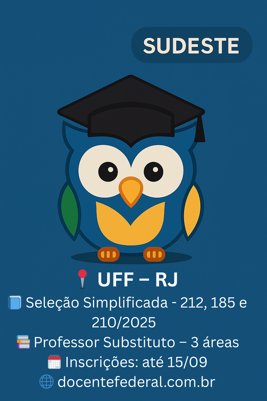 UFF abre processos seletivos simplificados para Professores Substitutos em Economia, Cinema e Geotecnologias.