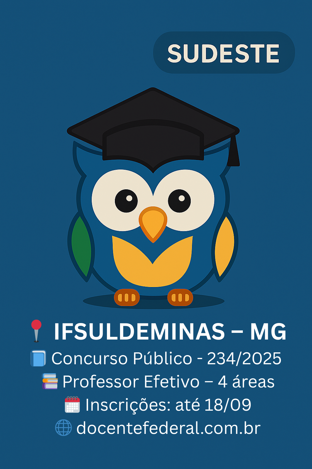 IFSULDEMINAS – Concurso Público 2025 – Professor Efetivo – Edital nº 234/2025