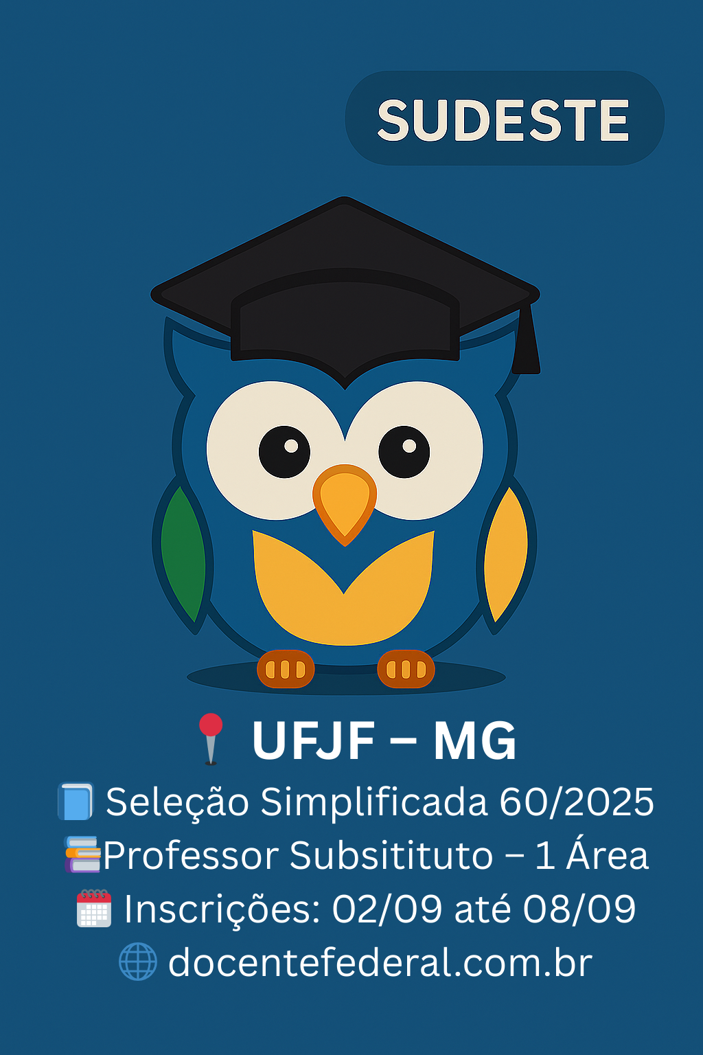 Processo Seletivo Simplificado da UFJF – Professor Substituto em Medicina Veterinária (Histologia e Parasitologia), 40h, com inscrições de 02 a 08 de setembro de 2025 no Portal de Concursos.