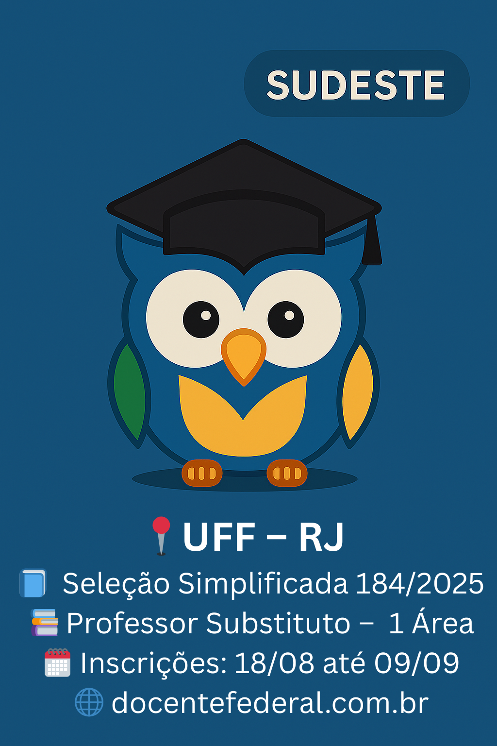 Processo seletivo simplificado da UFF para Professor Substituto em Estatística (40h) no CEC/Campos, inscrições de 18 de agosto a 9 de setembro de 2025.