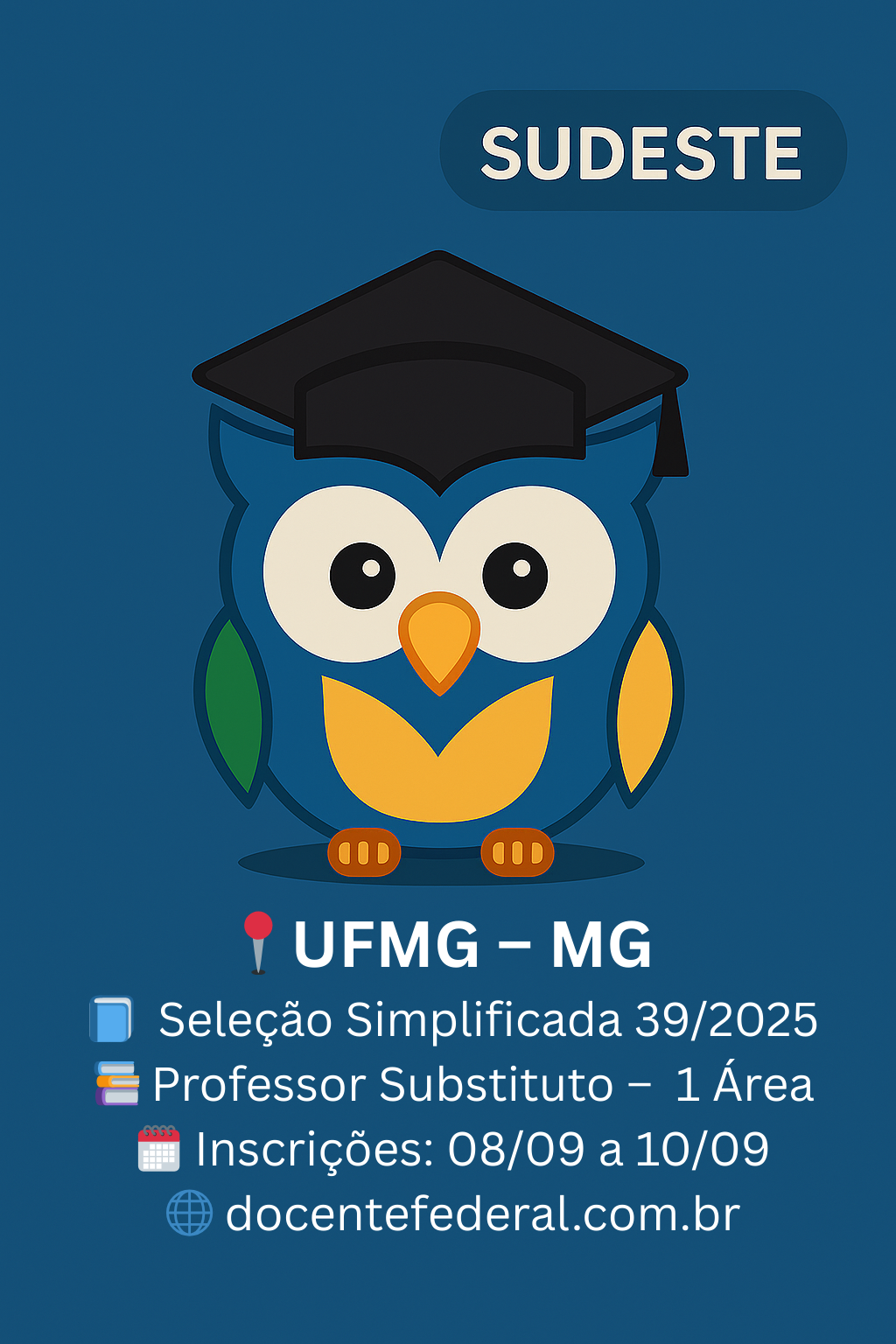 Seleção simplificada da UFOP para Professor Substituto (40h) em Educação Musical/Violão no IFAC/DEMUS, inscrições de 8 a 10 de setembro de 2025.