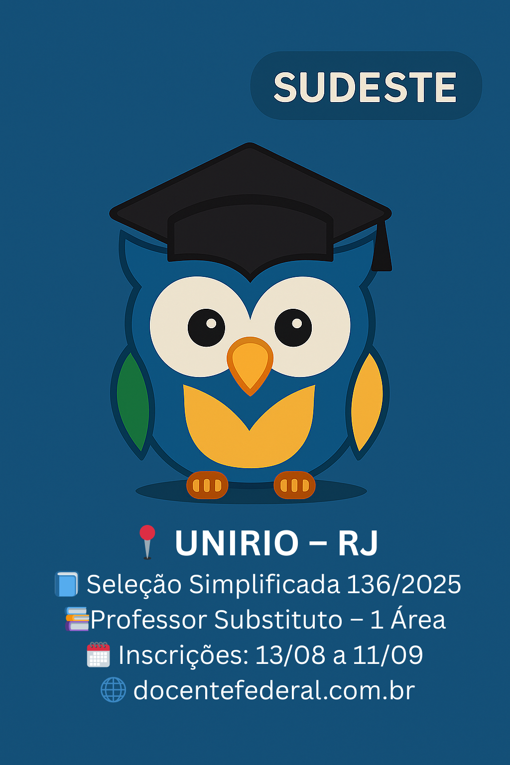 Seleção Simplificada UNIRIO 2025 Professor Substituto Nutrição Saúde Coletiva