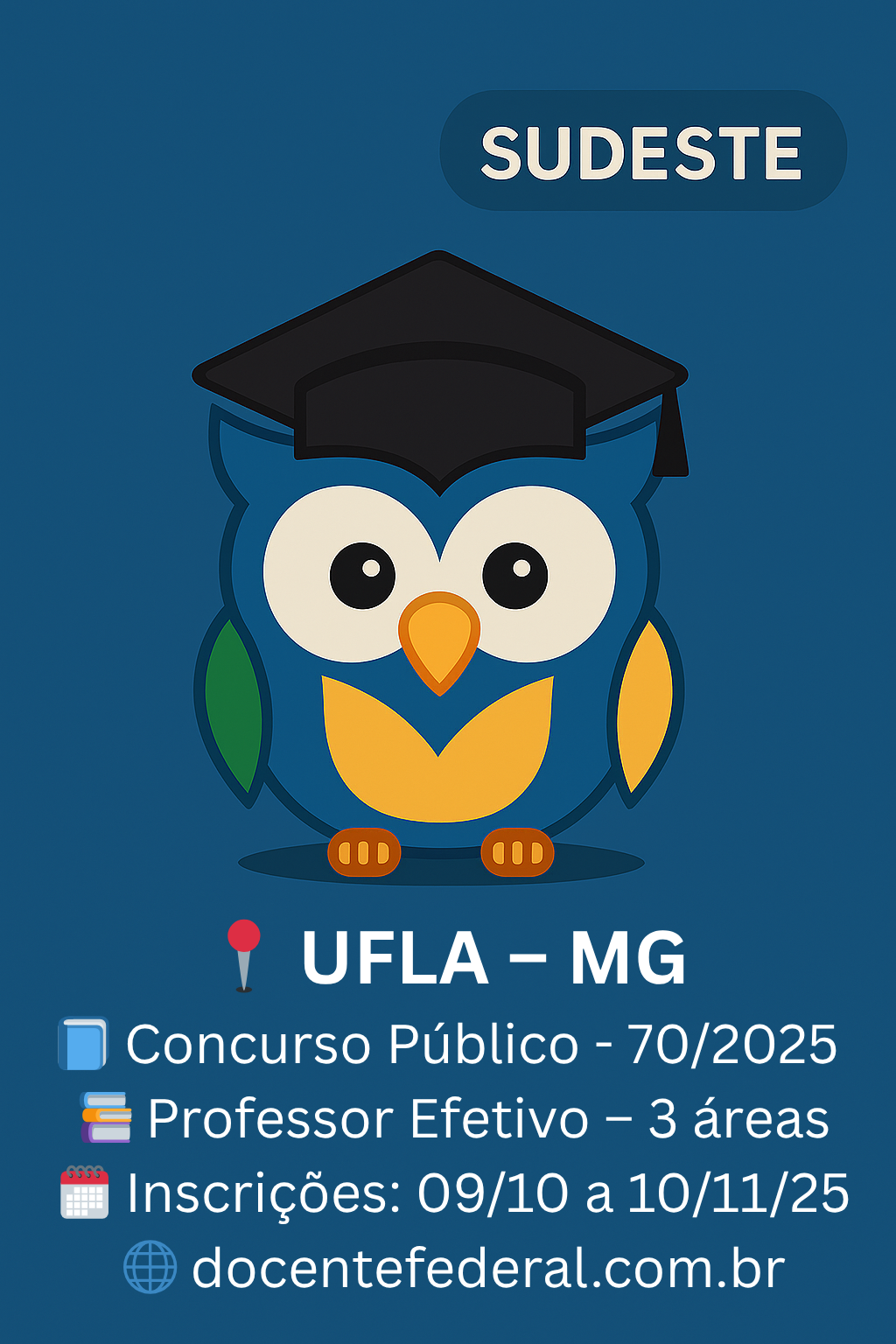 Concurso UFLA 2025 – Professor do Magistério Superior (Edital nº 70/2025)