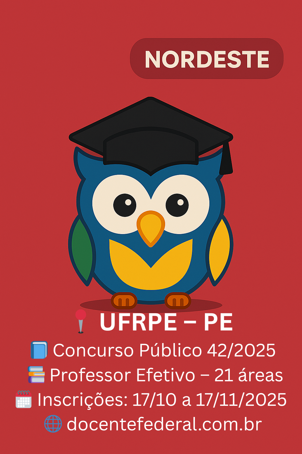 Concurso UFRPE 2025 – Professor do Magistério Superior (Edital nº 42/2025)