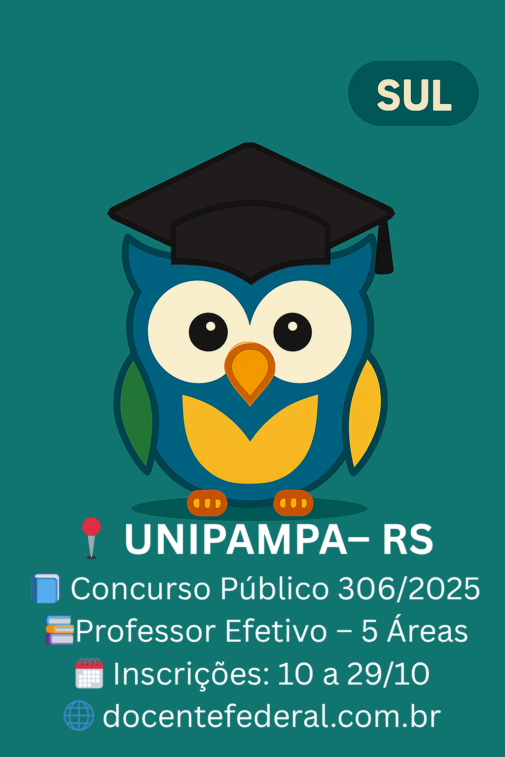 Concurso UNIPAMPA 2025 – Professor Efetivo (Edital nº 306/2025)