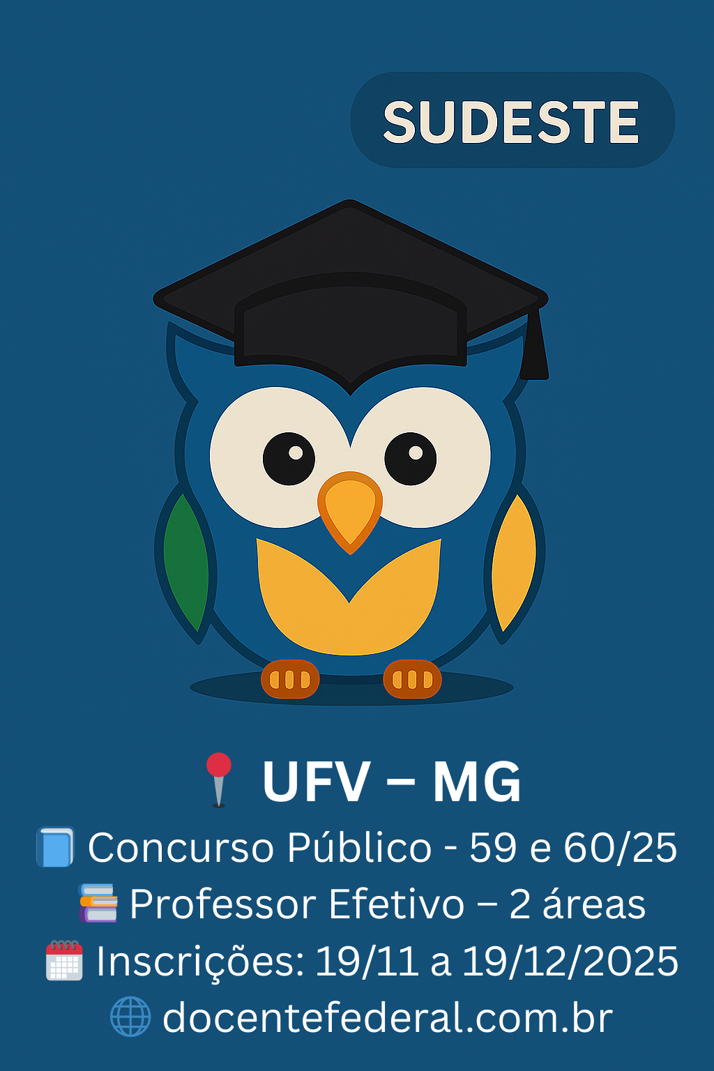 Concurso UFV 2025 para Professor Assistente — Editais 59/2025 e 60/2025