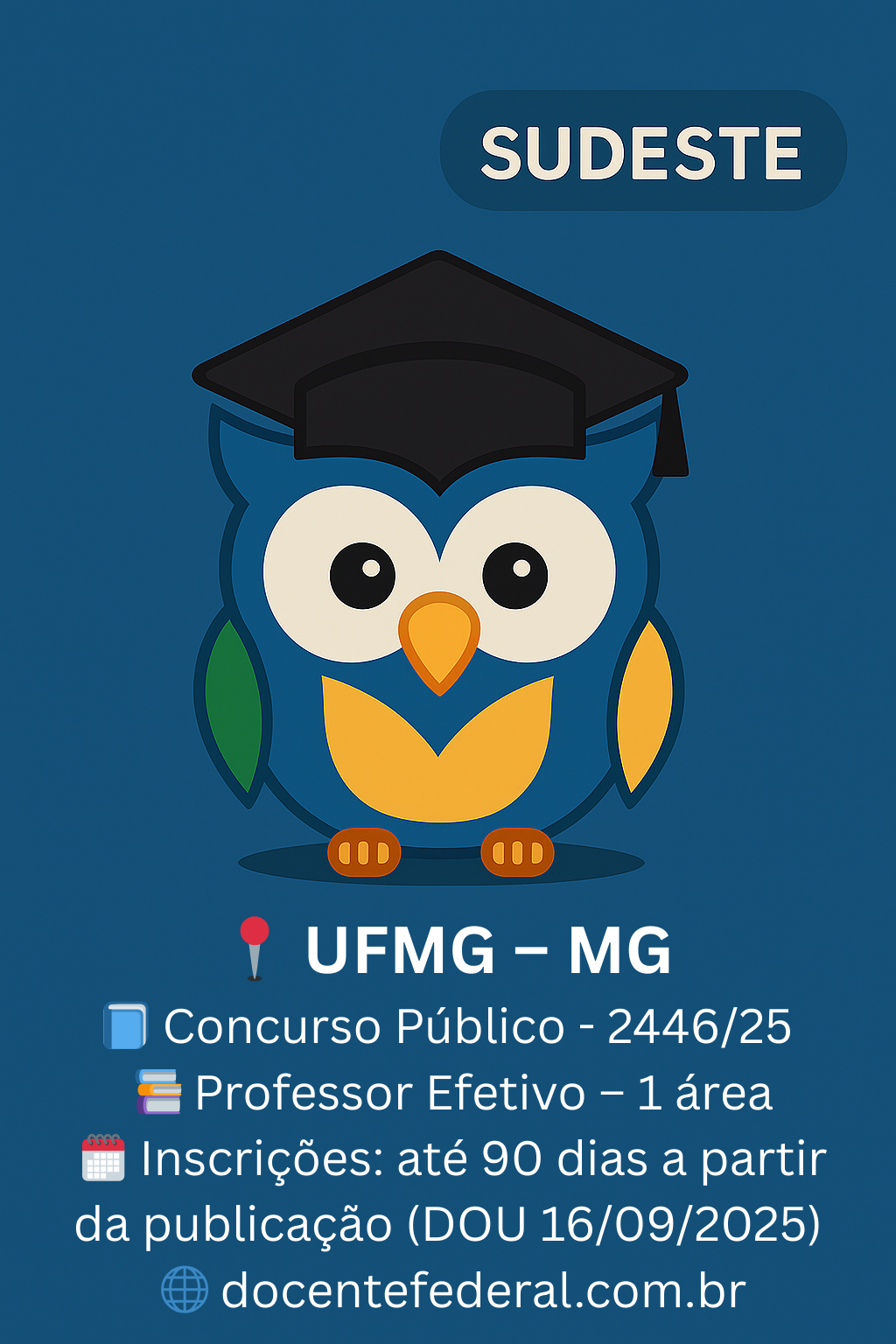 Concurso UFMG 2025 – Professor Assistente ICB Morfologia – Edital 2446/2025