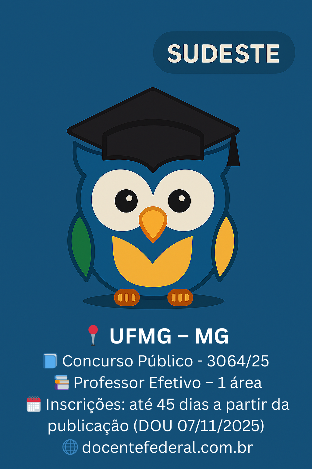 Concurso UFMG 2025 – Professor Assistente na Faculdade de Medicina – Edital 3.064/2025