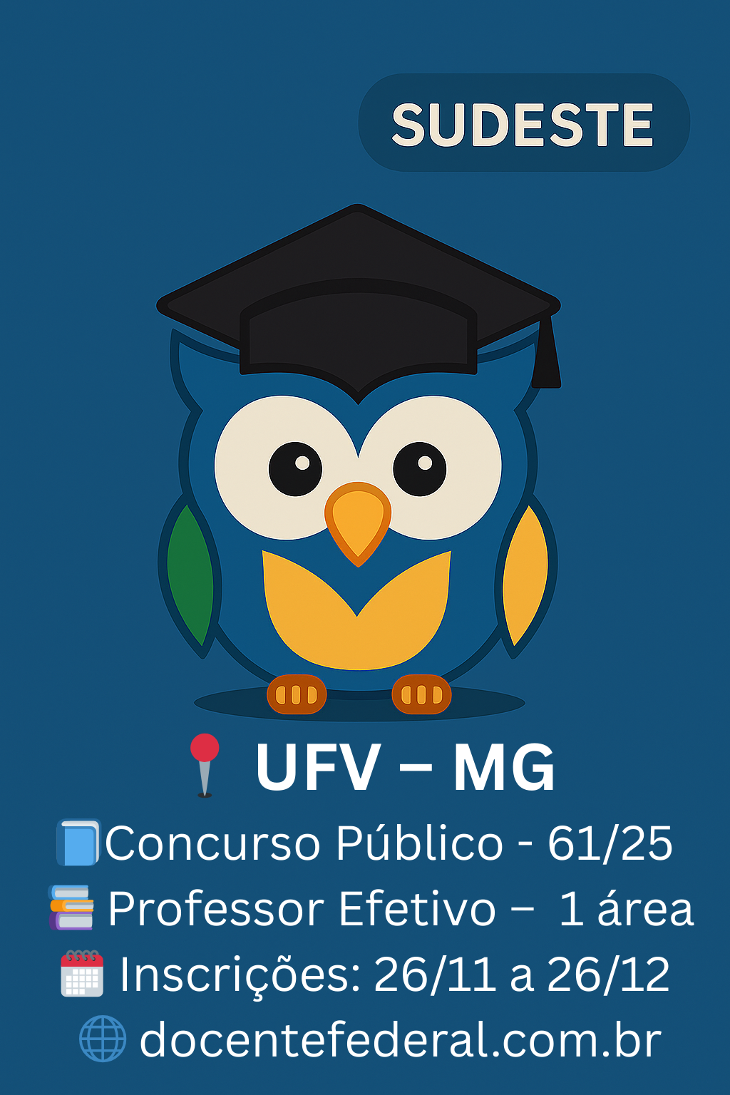 UFV – Concurso Público – Professor Assistente A – Edital 61/2025