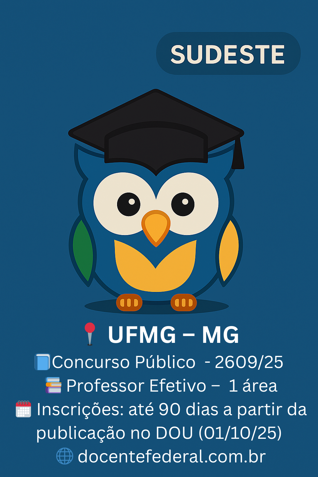 Concurso UFMG 2025 para Professor Assistente em Geofísica – Edital nº 2.609