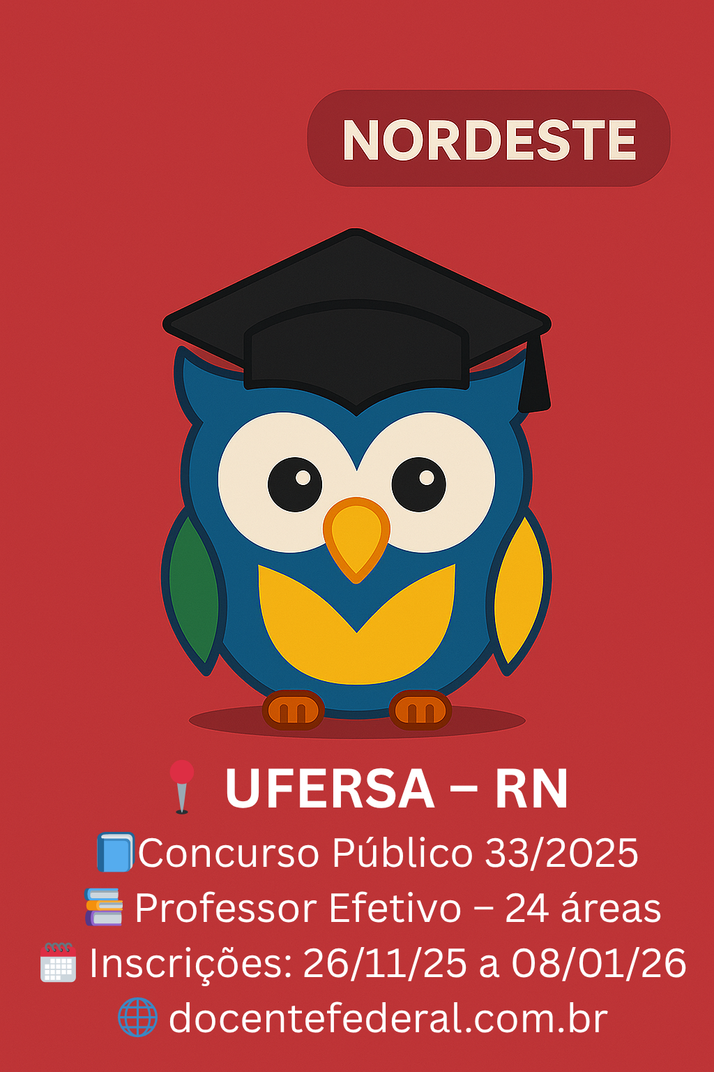 UFERSA – Concurso Público para Professor Efetivo (Edital nº 033/2025)