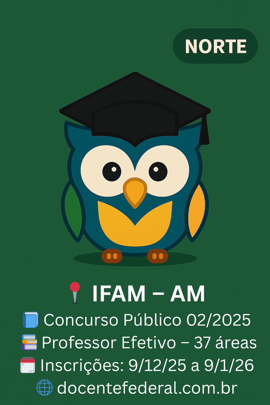IFAM – Concurso Público para Professor EBTT – Edital nº 002/2025