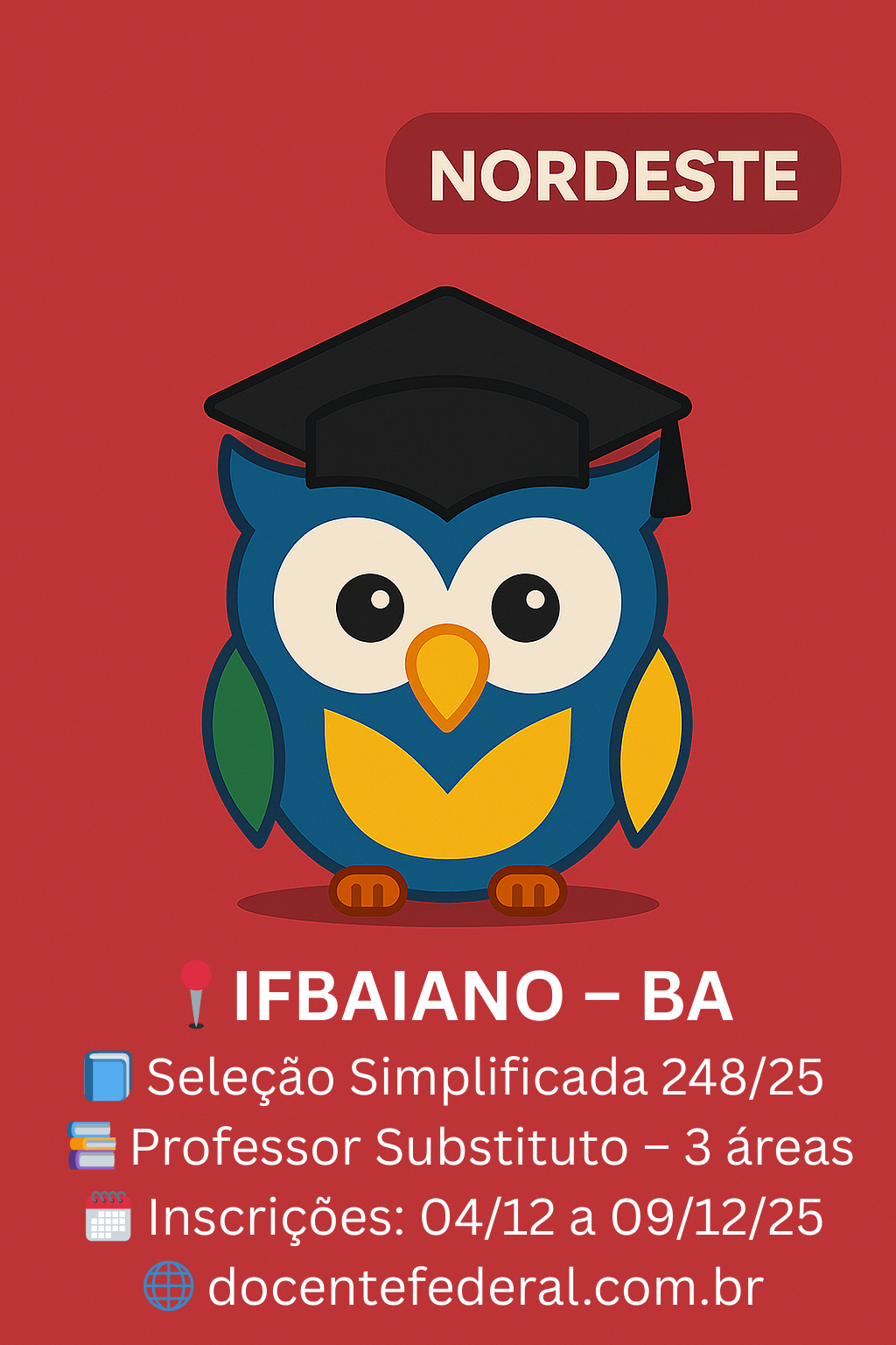 IF Baiano – Edital 248/2025 – Professor Substituto