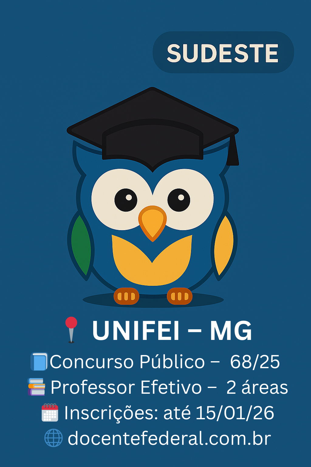 Concurso público para Professor do Magistério Superior na UNIFEI — Edital nº 68/2025