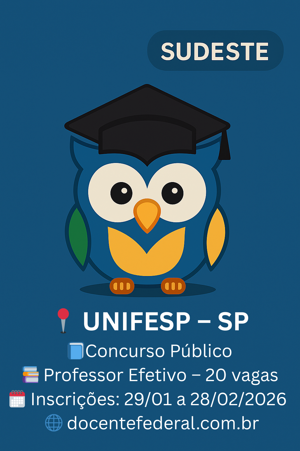 UNIFESP publica editais de concursos públicos para docentes — janeiro de 2026 UNIFESP — Concurso Público Docente 2026