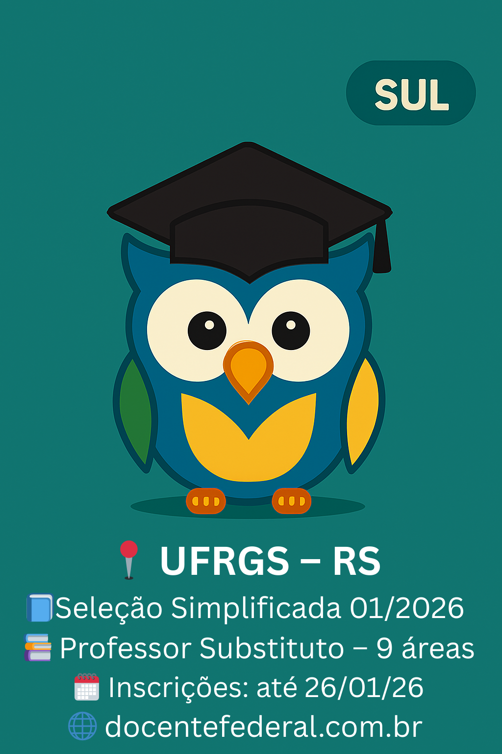 UFRGS abre processo seletivo para Professor Substituto – Edital 01/2026