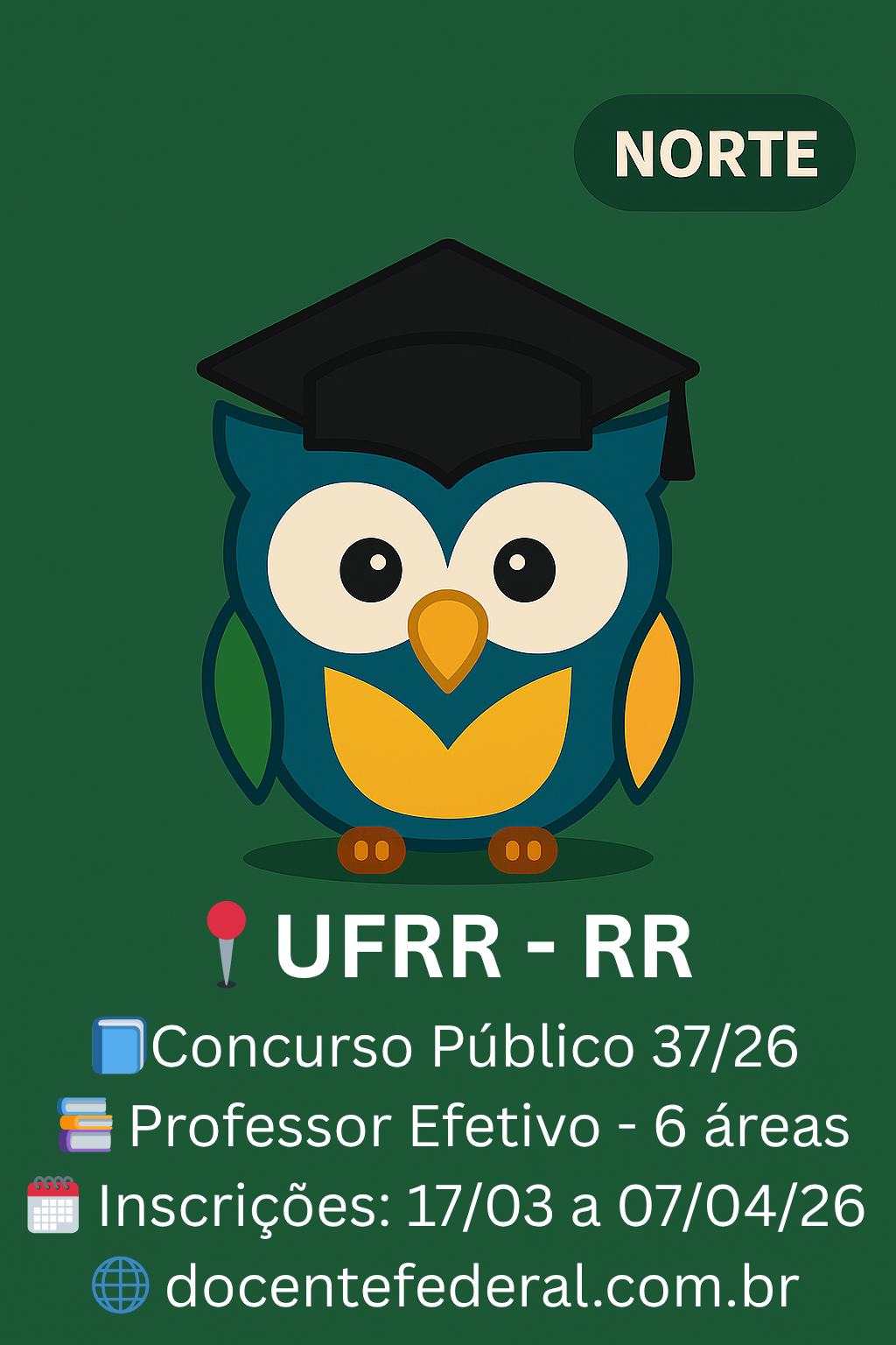 UFRR abre concurso público para professor EBTT edital 037 2026 Concurso UFRR 2026 Professor EBTT