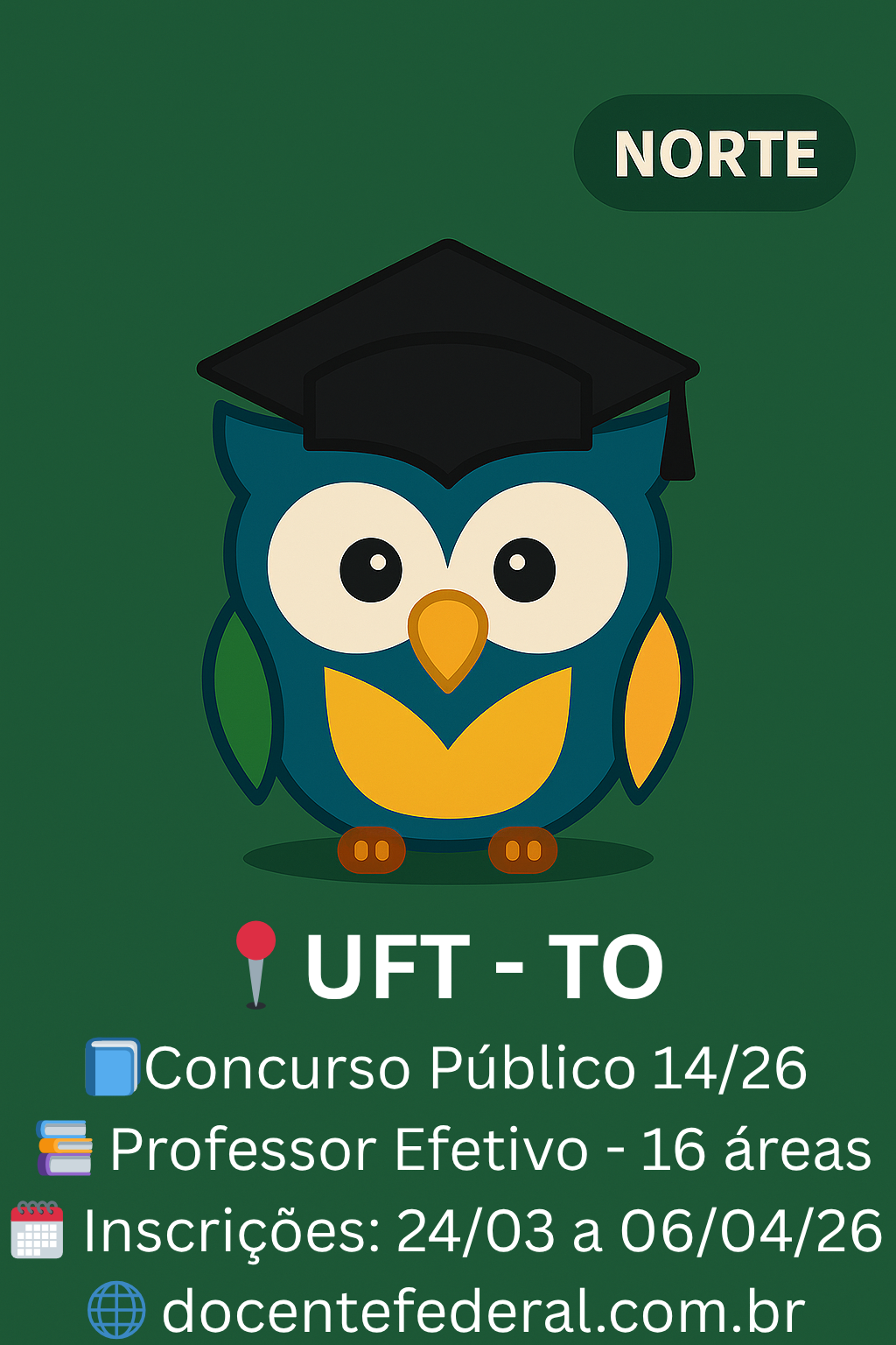 UFT abre concurso público para professor efetivo edital 014 2026 Concurso UFT 2026 Professor Efetivo