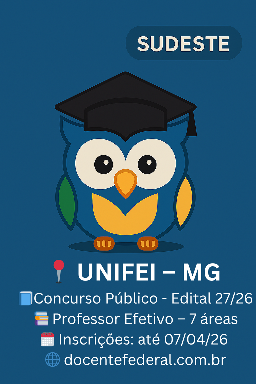 UNIFEI abre concurso público para professor efetivo edital 27 2026 Concurso UNIFEI 2026 Professor Efetivo