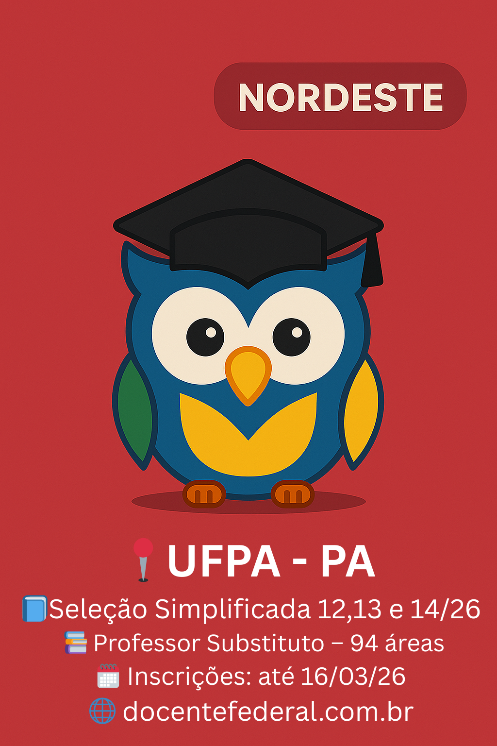 UFPA abre processo seletivo para professor substituto — Editais 12, 13 e 14 de 2026