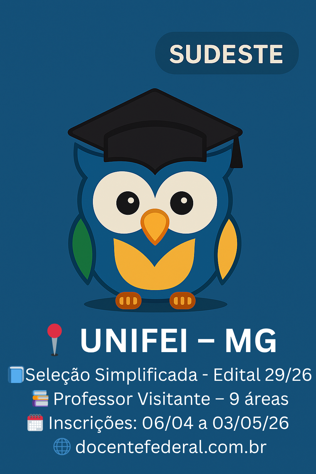 UNIFEI abre processo seletivo para professor visitante edital 29 2026