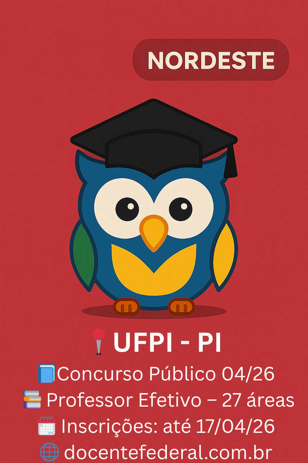 Concurso UFPI 2026 Professor Efetivo