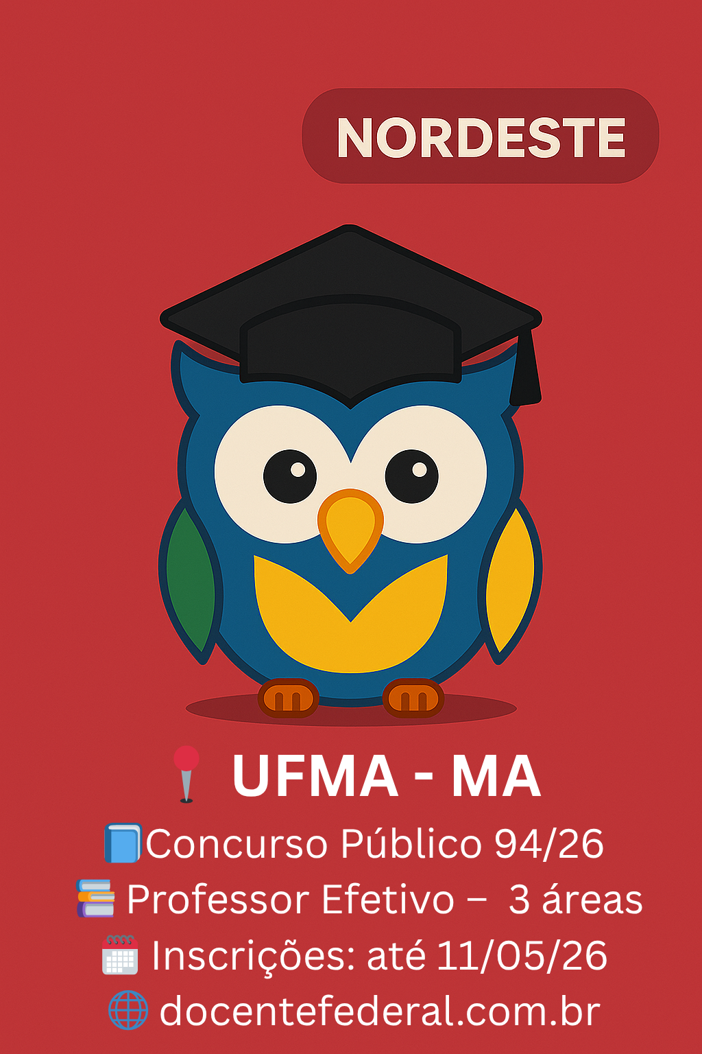 UFMA abre concurso para professor EBTT no Maranhão em 2026