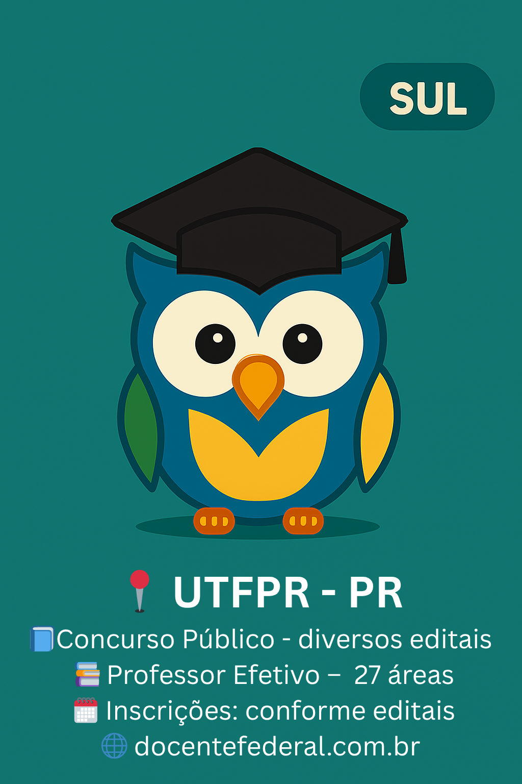 UTFPR publica 10 editais para professor em diferentes campi do Paraná em 2026