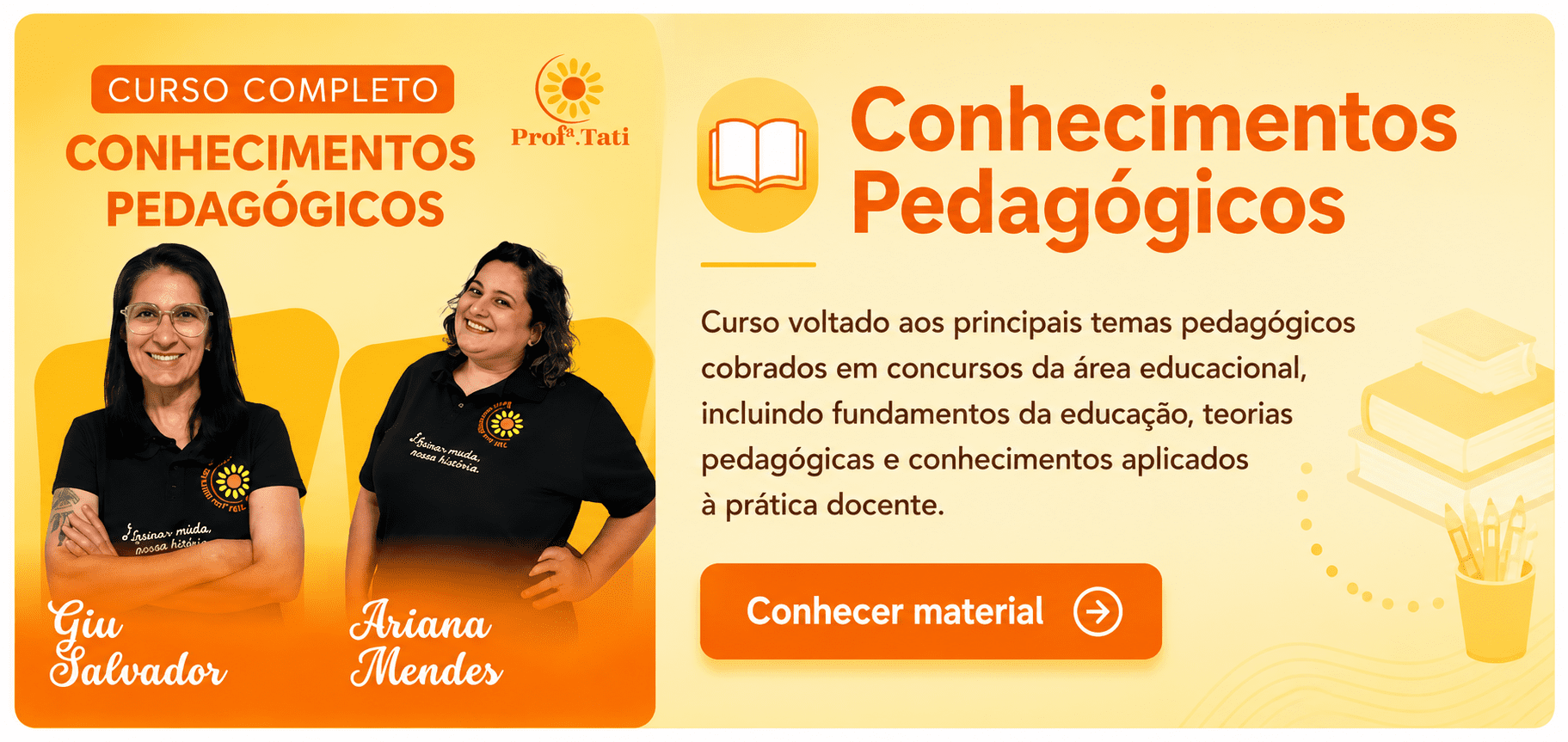 Banner do curso Conhecimentos Pedagógicos