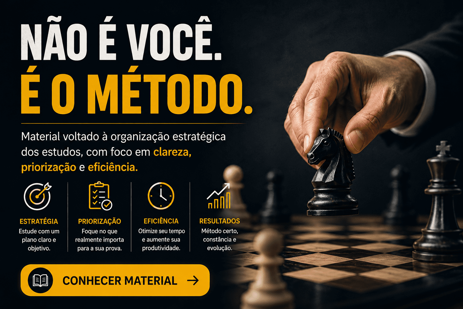Banner do material Não é Você, É o Método