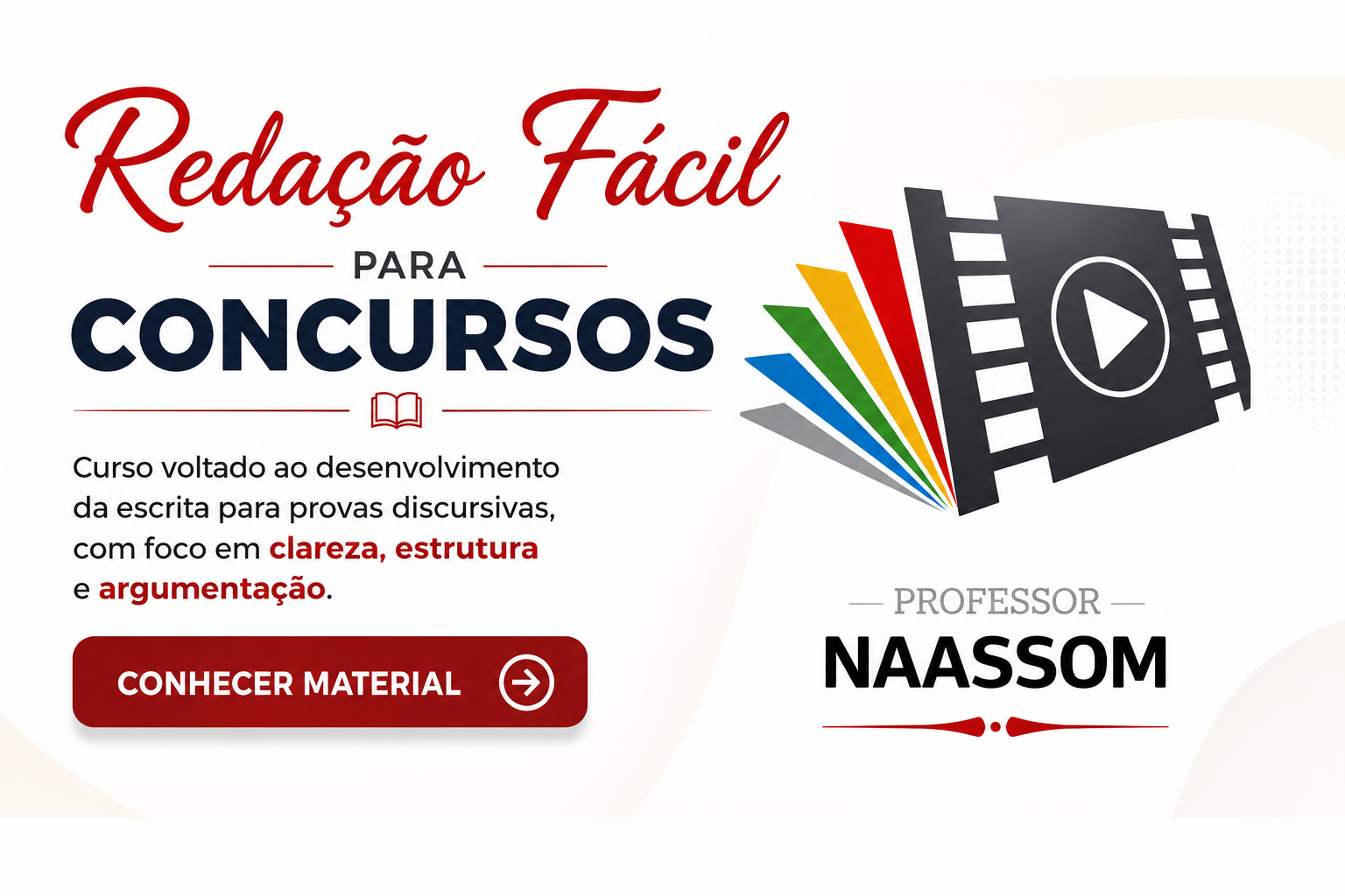 Banner do curso Redação Fácil para Concursos