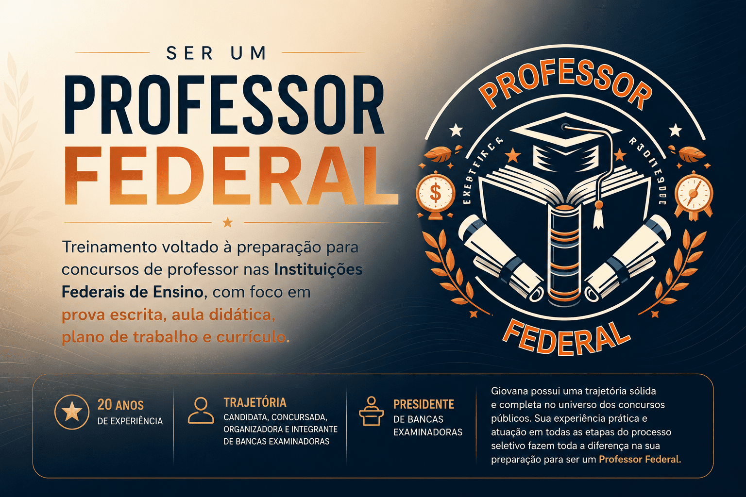 Banner da formação Ser um Professor Federal para concursos docentes