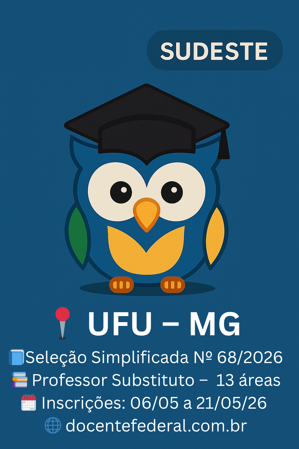 UFU abre processo seletivo para professor substituto em diversas áreas em 2026