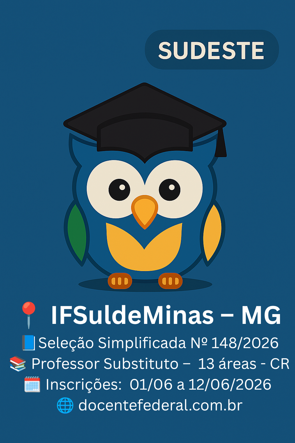 IFSULDEMINAS abre cadastro de reserva para Professor Substituto
