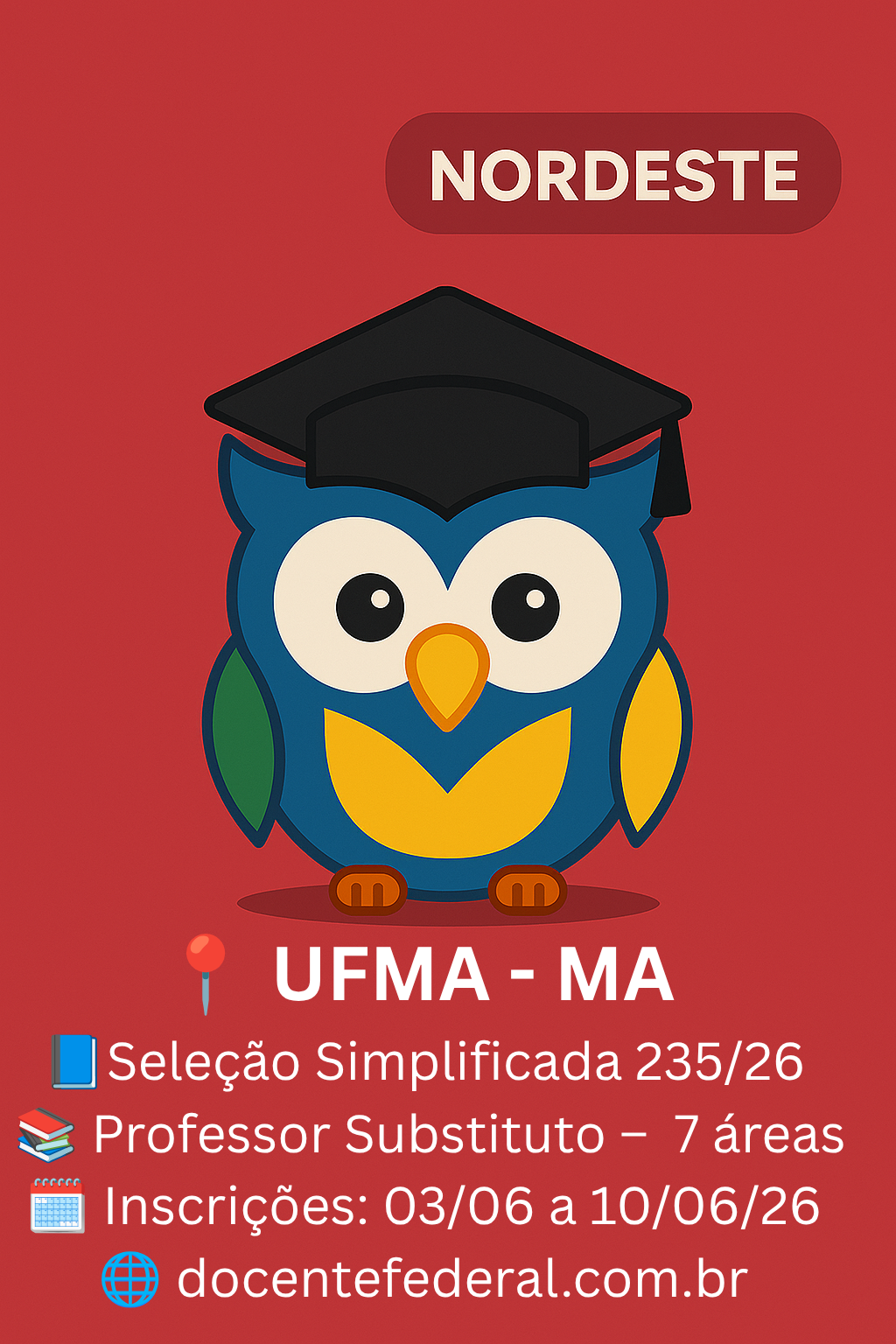 UFMA abre seleção para Professor Substituto com 7 vagas em 2026