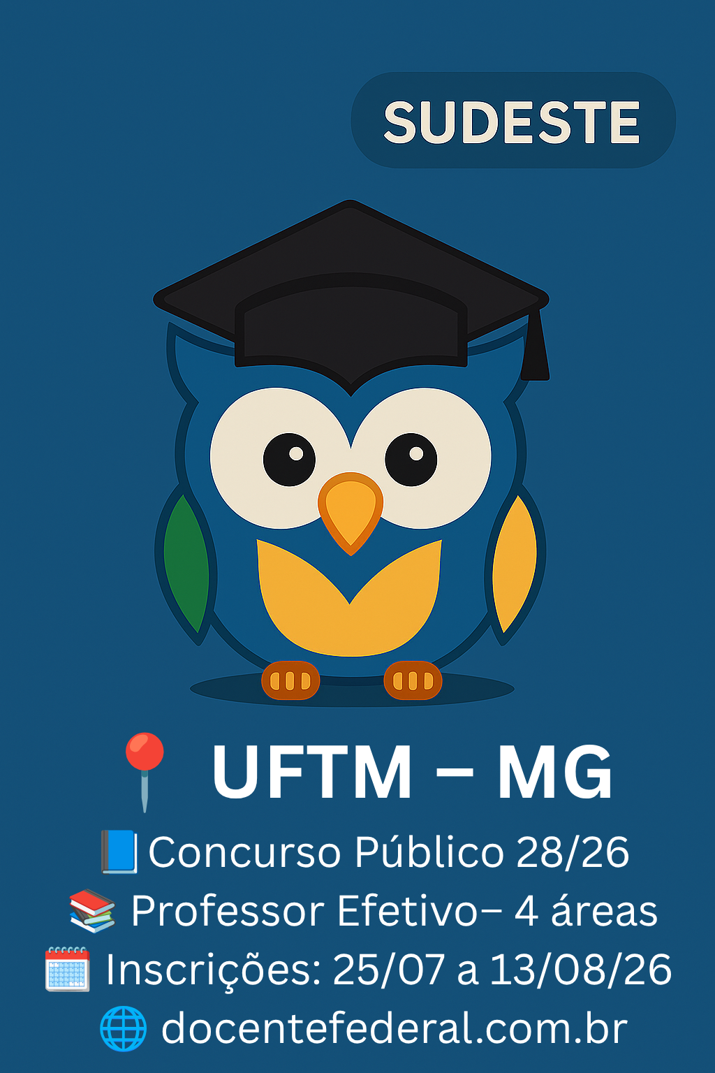 UFTM abre concurso público para Professor EBTT com 4 vagas