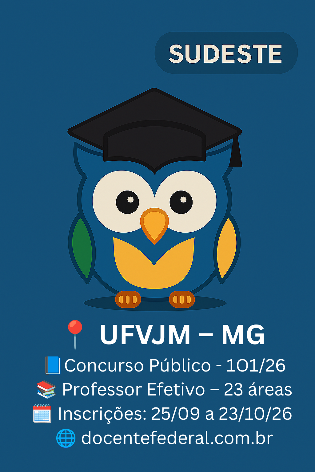 UFVJM abre concurso para Professor do Magistério Superior com 24 vagas