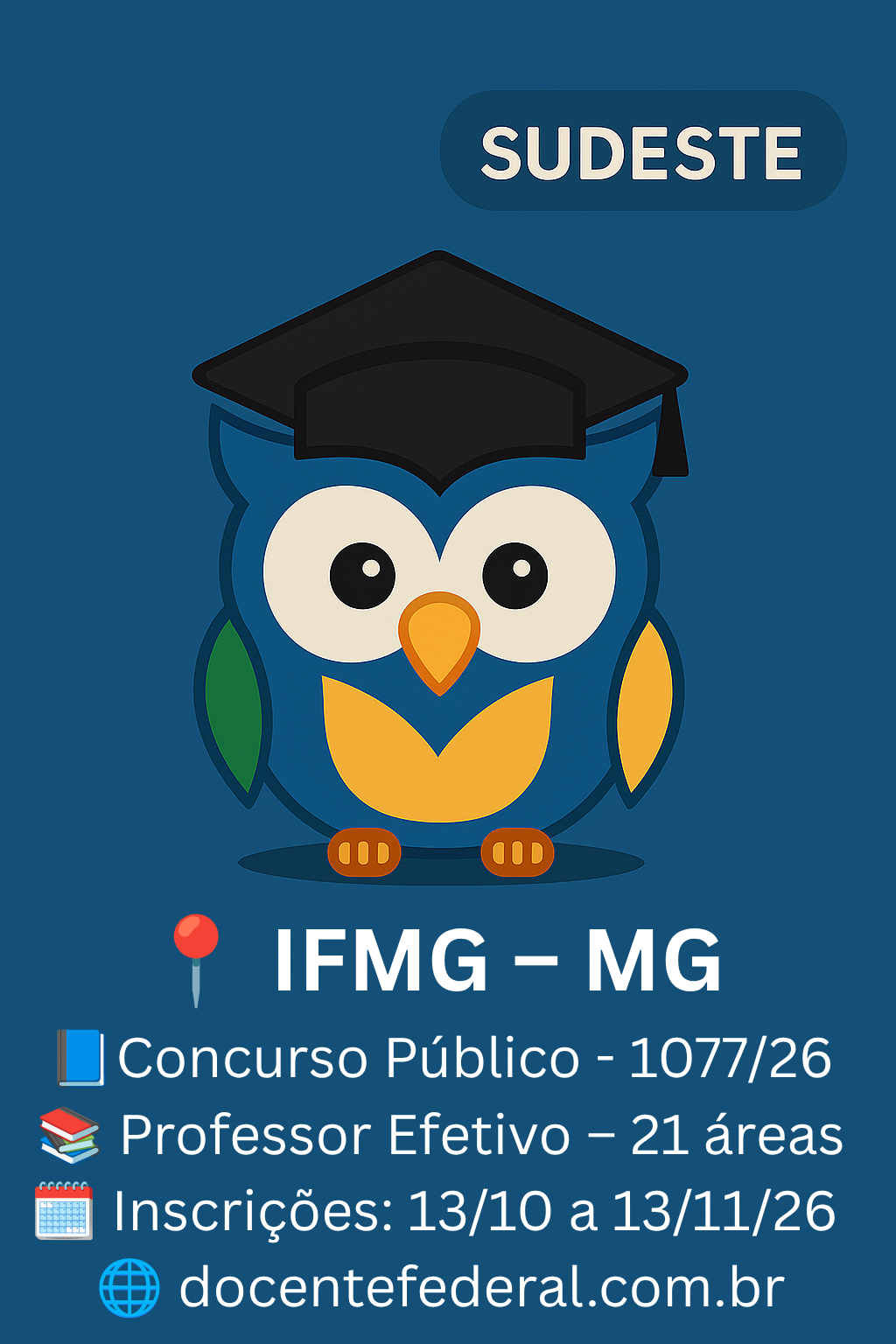IFMG abre concurso para Professor EBTT com 33 vagas